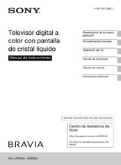 Sony Bravia KDL-42R505A Manual De Instrucciones