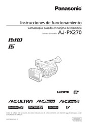 Panasonic AJ-PX270 Instrucciones De Funcionamiento