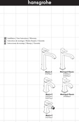 Hansgrohe Metris C 31078 1 Serie Instrucciones De Montaje