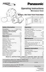 Panasonic NN-H664 Instrucciones De Operación