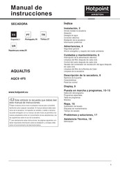 Hotpoint Ariston AQUALTIS AQC9 4F5 Manual De Instrucciones