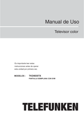 Telefunken TK3465STX Manual De Uso