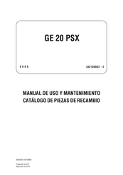 Mosa GE 20 PSX Manual De Uso Y Mantenimiento