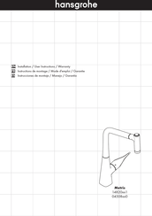 Hansgrohe Metris 14820 1 Serie Instrucciones De Montaje / Manejo / Garantía