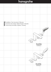 Hansgrohe PuraVida 15446 1 Serie Instrucciones De Montaje / Manejo / Garantía