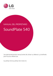 LG SoundPlate 540 Manual Del Propietário