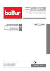 baltur TBG 2000 ME Manual De Instrucciones Para La Instalación, El Uso Y El Mantenimiento