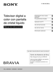 Sony BRAVIA KDL-32EX600 Manual De Instrucciones