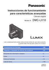 Panasonic Lumix DMC-LX10 Instrucciones De Funcionamiento Para Características Avanzadas