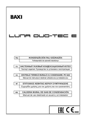 Baxi LUNA DUO-TEC E Serie Manual De Uso Destinado Al Usuario Y Al Instalador