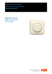 ABB Busch-Dimmer 2200 UJ-212-500 Manual De Instrucciones