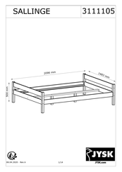 JYSK SALLINGE 3111105 Manual De Instrucciones