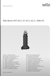 Wilo FKT 63.2 Instrucciones De Instalación Y Funcionamiento