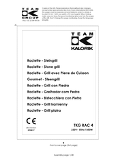 Team Kalorik TKG RAC 4 Manual De Instrucciones