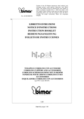 Bimar HI-PET HC01P Folleto De Instrucciones