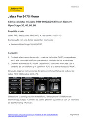 Jabra Pro 9470 Mono Guia De Inicio Rapido