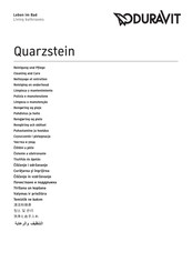 DURAVIT Quarzstein Manual De Instrucciones