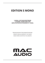 MAC Audio EDITION S MONO El Manual Del Propietario