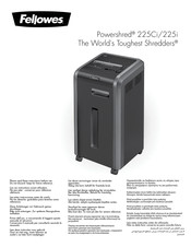 Fellowes POWERSHRED 225i Guia De Inicio Rapido