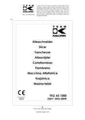 Team kalorik TKG AS 1000 Manual De Instrucciones