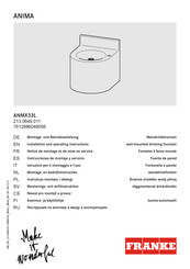 Franke ANIMA ANMX33L Instrucciones De Montaje Y Servicio