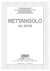 Gessi RETTANGOLO 20106 Manual De Instrucciones