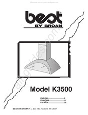 Broan best K3500 Manual Del Usuario