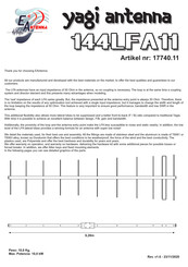 EAntenna 144LFA11 Manual Del Usuario