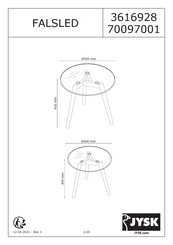 JYSK FALSLED 3616928 Manual De Instrucciones