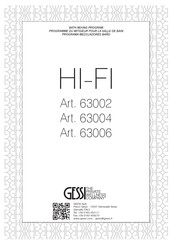 Gessi 63002 Manual Del Usuario