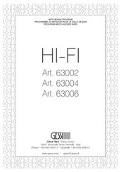 Gessi HI-FI 63006 Manual Del Usuario