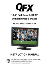 QFX TV-LED1912D Manual De Instrucciones