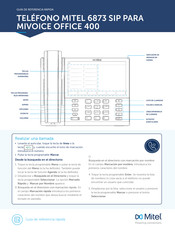 Mitel 6873 SIP Guía De Referencia Rápida