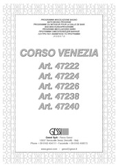 Gessi CORSO VENEZIA 47224 Manual De Instrucciones