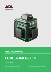 ADA INSTRUMENTS CUBE 3-360 GREEN Manual Del Usuario