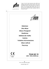 Team International TEAM MS 18 Manual De Instrucciones