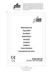 Team International TEAM WK 30 Manual De Instrucciones