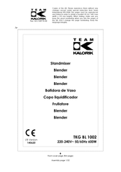 Team kalorik TKG BL 1002 Manual De Instrucciones