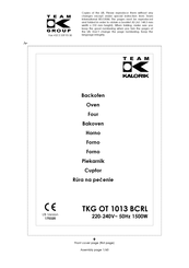 Team kalorik TKG OT 1013 BCRL Manual De Instrucciones