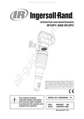 Ingersoll Rand IR12PV Operación Y Mantenimiento