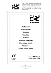 Team kalorik TKG WM 1002 Manual Del Usuario