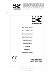 Team kalorik TKG SM 1001 Manual De Instrucciones