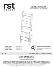 rst brands SL-SHLV-7-RCHOAK Instrucciones De Ensamble