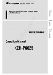 Pioneer SUPER TUNER III KEH-P6025 Manual Del Usuario