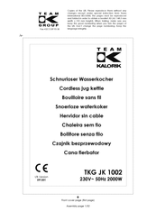 Team kalorik TKG JK 1002 Manual De Instrucciones