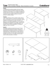 Crate&Barrel Tate Manual De Instrucciones