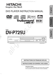 Hitachi DV-P725U Manual De Instrucciones