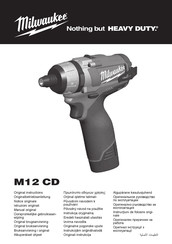 Milwaukee M12 CD Manual Original