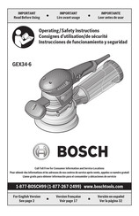 Bosch GEX34-6 Instrucciones De Funcionamiento Y Seguridad