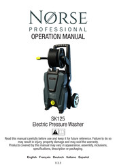 NORSE PROFESSIONAL SK125 Manual De Operación